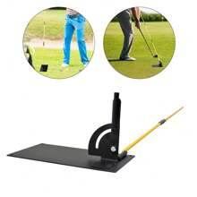 Golf Alignment Stick's Plate Training Swing Practice Aid Stick Holder - Black - View 5