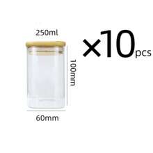 1PC/6PCS/12PCS Clear Glass Jars, Glass Condiment Jar, Spice Container With Airtight Bamboo Lids - Perfect For Tea, Coffee, Spice, Candy Storage - Includes Labels And Markers For Easy Organization - Ideal Kitchen Gadgets And Party Supplies