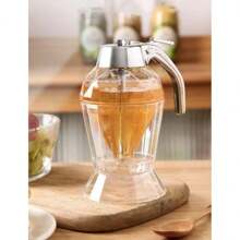 Durable Syrup Dispenser, For Diluting Honey, Also Perfect For Olive Oil, Honey, Syrup, Sauce Distribution, Multifunctional Honey Jar, Glass Honey Dispenser, Dessert Dispenser. - 透明的 - 查看 4