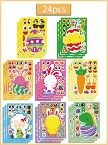 Anime Bunny Sticker Set Large Sticker Notebook Holiday Party Party Supplies Party Decorations Festive Birthday Accessories Party Small Gift Party Supplies Set