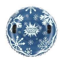 kangten 3 Pieces 40" Snow Sleds For Adult PVC Ski Circle Inflatable Sleds - Blue and White - View 8