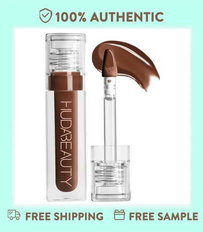  HUDA BEAUTY Lip Gloss Plumper For Fenty Beauty High-Shine Non-Sticky Formula With Vitamin E Lip Filler Effect & Hydrating Gloss 0.13 Oz/3.9 ML-Faux Filler Shiny Non-Sticky Lip Gloss-Size 0.13 Oz / 3.9 ML