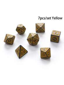 7 قطع/طقم نرد متعدد الأضلاع ، نرد أرقام لألعاب طاولة الدور ، ألعاب الألواح - نرد ذو 4/ 6/ 8/ 10/ 12/ 20 وجهًا - متعدد الألوان - مشاهدة 4