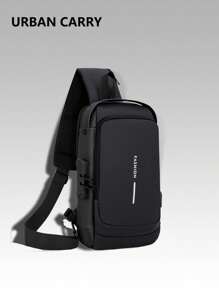 Túi đeo ngực nam, Khóa mật khẩu đa chức năng, Túi xe máy, Chống thấm nước và chống trộm, Túi nam, Túi đeo vai công sở Túi đeo chéo Túi đeo chéo Túi đeo chéo Đa chức năng Chống thấm nước Chống trầy xước - màu đen - Xem 2