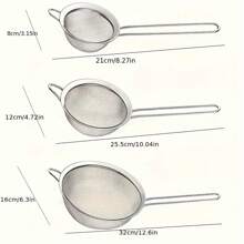 1/3 件不锈钢网状过滤器套装，不带电厨房用具，用于果汁、面粉、茶、豆浆过滤