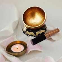 唱钵 3.15 英寸小号铜材质，声音清脆，适合醒悟、瑜伽、冥想、缓解心理压力，也可作为礼物赠送 - 彩色 - 查看 5