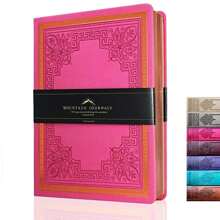 256-Page Lined Notebook,100gsm Paper Thick Diary Journal,Vintage Style PU Leather Hard Cover Notebook With Elastic Band,B6 Size 5.1" X 7.1",School Supplies,Back To School - B6 - View 8