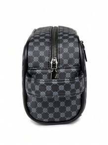 Men's PU Leather Printed Dopp Kit, Travel Shaving Set, Wrist Pouch, Anti-Theft Business Wallet, Clutch Wallet, Suitable For Teens, Casual Outdoor, Athletic, Vacation, Travel, Graduation Gifts, Birthday Dress Accessories - Multicolor - View 3