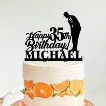 1Pc Personalized Golfing Cake Topper, Golf Birthday Cake Topper, Golf Player Birthday Decorations, Male Retirement Cake Topper, Golf Theme Party - Multicolor - View 9