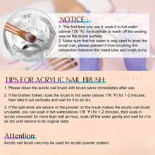 6pcs Acrylic Nail Art Brush Set, Sizes 4/6/8/10/12/14, Suitable For Acrylic Nail Powder Application, Gradient Nail Art Brushes, Applicable For Nail Art, Acrylic Powder And Acrylic Nail Kits, DIY Nail Salon - Multicolor - View 8