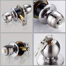 Entrance Knob Set Door Knob Door Lock With Lock And Key Stainless Steel Interior Door Knob Round Privacy Door Knobs With Key - Variant1 - View 2