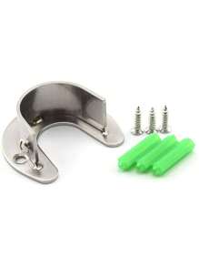 1/2/4 pièces Support de tringle d'armoire en acier inoxydable, support de tringle d'armoire ultra-résistant, support de tringle en forme de U, convient pour les tuyaux, les armoires, les tringles à rideaux