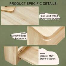 Mesa de centro rectangular de doble capa estilo minimalista moderno - Mesa de té en color de madera, hecha de material MDF duradero. Ideal para sala de estar, dormitorio y sala de estudio, con dimensiones de 35.4"*19.6"*16.5", modelo CT - 16