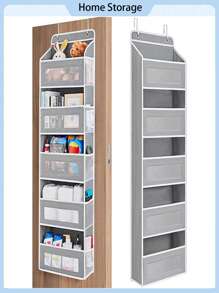 1pc,1 Layer/3 Layer/5 Layer Fabric Over The Door Hanging Bag,Multi-Layer Storage Hanging Bag,Suitable For Bedroom, Kitchen, Office,Non-Woven Hanging Bag Behind The Door,Large Capacity Home Bedroom Hanging Storage Bag,Hanging Storage Hanging Bag Room Decor Home Decor Fall Decor Bedroom Decor - Multicolor - View 12