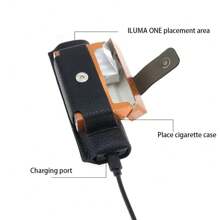 IQOS 4.0 ILUMA I One 兼容保护壳，荔枝纹 PU 皮革，防刮防震盖扣闭合，适用于 IQOS ILUMA One 和 ILUMA I One PVC 材质 - 彩色 - 查看 3