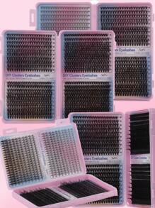 800/760/571/774/784pcs D-Curl High Capacity Individual Lashes Set, DIY Lash Clusters, Natural & Fluffy, Lightweight & Soft, Reusable, Single Strand Segmented False Lashes, Lash Extension, 10D/20D/30D/40D/30D/40D/50D/60D/50D/60D/80D/100D, Suitable For Beginners For Home Or Outdoor Use, Applicable For Daily Life, Wedding, Date, Party, Music Festival, Student Back To School Gift, Lash Clusters, Individual False Lashes, False Eyelashes - D - View 2