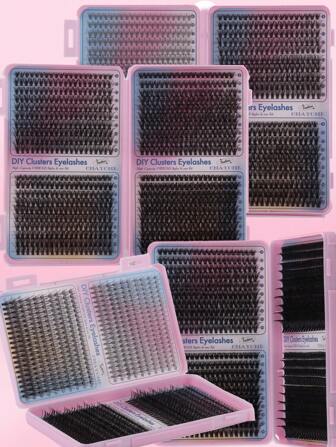800/760/571/774/784PCS D 卷曲高容量个人睫毛书，DIY 睫毛簇自然外观 & 超浓密 & 纤细 & 超柔软 & 超轻可重复使用个人分段假睫毛睫毛延长 10D20D30D40D/30D40D50D60D/50D60D80D100D/适合初学者在家或外出时使用，适用于日常生活 & 婚礼 & 约会 & 派对 & 音乐节，送给学生返校的礼物睫毛簇，睫毛簇，个人睫毛，睫毛，假睫毛