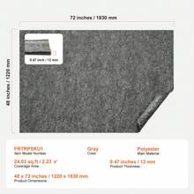 Carpet Pad Clip, 9' X 12'/4' X 6'/8' X 10' Protective Cushioned Carpet Pad, 0.24"/0.47" Thick - Double Sided Felt, 2-3㎡/7-8㎡/10-11㎡ Area Range Premium Comfort Underfoot Carpet Pad Carpet Pad For All Floors, Gray - 24.03 Sq.ft,48 X 72 Inches - View 7