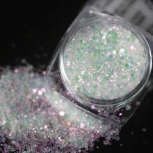 0.1 毫米 0.2 毫米 0.4 毫米全息细白色闪光粉适用于指甲、树脂、蜡烛制作、工艺品 - 彩色 - 查看 13
