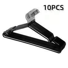 10/30pcs Metal Wire Hangers, Non-Slip Closet Organizer Clothing Hangers, Round Notch Metal Shirt Hangers, Suitable For Shirts, Suits, Jackets - Back To School, Wardrobe Organization