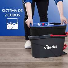 Vileda Sistema de Limpieza Rinse Clean - Cubo con Pedal Mas Trapeador de Microfibra - Sistema + 1 Repuesto - Ver 3