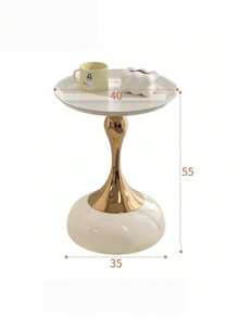 1 件铁制圆形边桌/咖啡桌、沙发边桌、卧室床头柜、小圆形边桌，适用于客厅、卧室、户外花园 - 彩色 - 查看 7