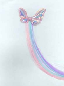 1pc Pink Purple Butterfly Style Ombre Hair Clip, Suitable For Daily Wear And Festivals