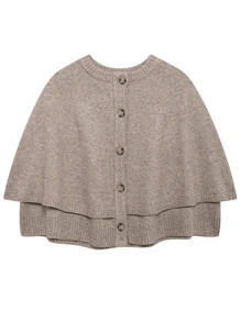 女装春夏新款斗篷设计针织外套简约时尚休闲日常