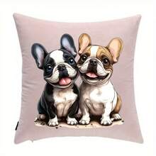 1/2/4 Stücke glückliche Französische Bulldogge Vinyl Bügelbilder, Bügel-Patches, waschbar für T-Shirts, Jeans, Jacken, Rucksäcke, Kleidungsdekoration