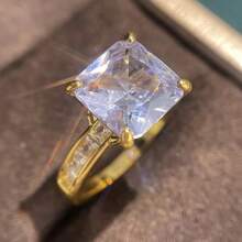 1 件时尚创意闪亮独特波西米亚风格结婚/订婚戒指，适合女性日常佩戴 - 彩色 - 查看 2