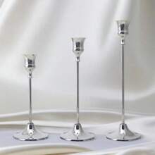 3pcs/Set Vintage Creative European Style Metal Candle Holders, Simple Design Decor For Wedding, Bar, Party, Living Room, Dining Room Gifts Birthday Graduation