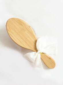 1pc Personalized Bamboo Hair Comb With Name Engraved, Anti-Static Hair Brush, Portable Hair Accessories, Wedding Anniversary Birthday Gift, Bridesmaids Gift, Customized Name Hair Brush For Mom Wife Sister Best Friend, Thoughtful Gift - Yellow - View 14