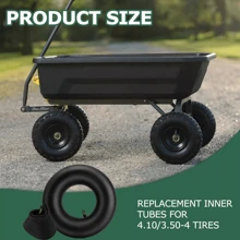 2PC Wheelbarrow Inner Tubes 4.10/3.50-4 Heavy Duty Replacement Tire Inner Tube - Black - View 7