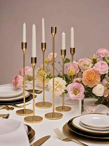 3 Stücke/Set Eisen Kerzenhalter, dekorativer Kerzenständer - Kerzenhalter für Hochzeit, Essen, Party - antikes Messing, Kamin Dekoration Kerzenständer Tisch Dekoration Säulenkerzenhalter für Hochzeit, Zuhause Dekoration, Feiertagsparty Dekoration, Festival Zuhause Dekoration