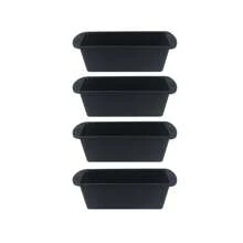 1/3/4 件，硅胶迷你矩形烤盘（6.1 英寸 X3.5 英寸），不粘易脱模矩形硅胶迷你蛋糕烤盘，用于烘烤面包，软硅胶烘焙模具和面包模具，烤盘，布朗尼矩形烤盘，蛋糕模具 - 彩色 - 查看 24