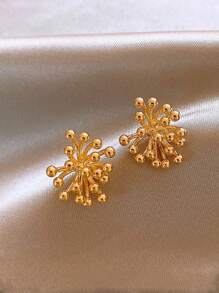 1 对简约烟花设计耳环，精致时尚女士配饰 - 煙火 - 查看 5