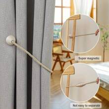 4pcs Magnetic Curtain Tiebacks Outdoor Rope Curtain Tiebacks Decorative Curtain Tiebacks Living Room Home Decor Curtain Holdbacks