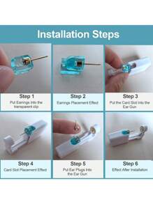 1-24pcs Disposable Easy-To-Use Painless Nose & Ear Piercing Gun, Suitable For Women Piercing Jewelry Accessories
