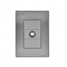 IGOTO INOX1011-2011 Armed Plate With Coaxial Socket Mechanism T.V. Output. Silver - OXFORD Premium Materials Stainless Steel Conre And Brass