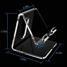 1 pieza Soporte y estante de almacenamiento de acrílico transparente para teléfono de escritorio, decoración de celebrity de internet, para estudiantes y tableta (retirar la película protectora) - transparente - Ver 9