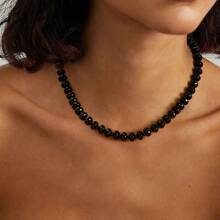 A Golden Cloud Bohemia Style Rainbow Gemstone Beaded Necklaces For Women Colorful Natural Stone Necklaces Surfer Beach Jewelry Gifts Daily Wear - Black - View 1