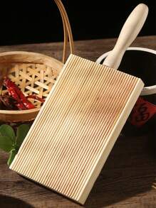 1piece Wooden Friction Board Italian Tool Dough Board Baking Striped Shape Mold Spiral Chewing Board