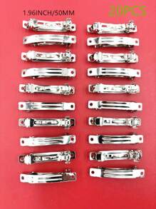 20pcs/Set French Hairpin Clips Base, Blank Automatic Clips, Handmade Bow Hair Clips, DIY Jewelry Making Supplies