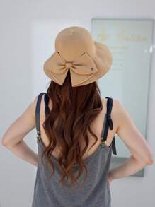 [Novidade 2025] Chapéu de Palha Feminino com Laço Exagerado | Chapéu de Praia com Aba Larga UPF 50+ Proteção Solar | Acessórios de Moda Primavera-Verão para Praia, Viagem, Férias, Atividades ao Ar Livre | Preto Clássico/Areia/Cáqui