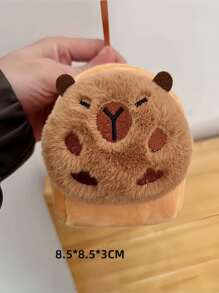 1 pieza/3 piezas Cartera de peluche de Capibara gracioso estilo Kawaii, juguete de almacenamiento de Capibara de lujo (estilo aleatorio), tarjetas de crédito, almacenamiento, regalos para familiares, amigos, colegas, oficina, niños, campamento al aire libre, niñas, regreso a clases, Pascua, regalos de Pascua, Navidad, artículos esenciales de Halloween