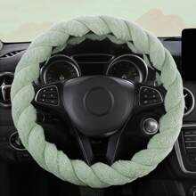Women's Fluffy Plush Car Steering Wheel Cover (With Inner Ring), Soft Warm Cute Auto Accessories, Applicable To Vehicles, Sedans, Universal, Furry, Anti-Slip, Standard Size 14.5-15 Inches - one-size - View 9