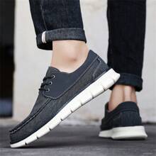 Men's Outdoor Casual Sports Shoes, Lace-Up, Casual Cargo Style Style, Soft Canvas Upper With Flexible Sole
