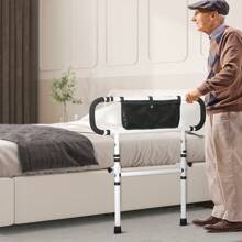 Bed Rails For Elderly Adults. The Bed Assist Rails For Seniors Can Be Folded At 180°/90°. They Have A Load-Bearing Capacity Of 450 Pounds/300 Pounds. The Side Rail Handrails Are Equipped With Handles That Can Be Adjusted In Four Levels, And There Are Storage Pockets. These Bed Rails Are Suitable For King-Size Beds, Queen-Size Beds, Full-Size Beds And Twin Beds. - 40.55 x 30.51 x 36.85 in - 查看 9