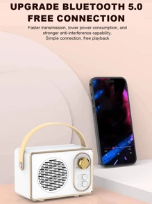Retro Bluetooth Speaker, Wireless Mini Speaker, Clear Stereo Sound, Deep Bass, Retro Portable Speaker, Compatible With IPhone, Android Devices And Tablets