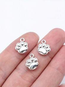 20pcs Antique Silvery Dog Paw Pendant Cute Animal D Pendant DIY Necklace Bracelet Accessories 12x10mm - Multicolor - View 1